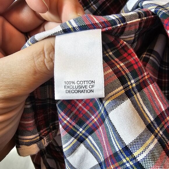 Cremieux Classics Mens Buttondown Shirt Red Blue Green Plaid Tartan 2XB Big 2X - Picture 6 of 11